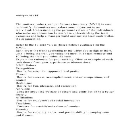 Analyze MVPIThe motives, values, and preferences inventory (MV.docx