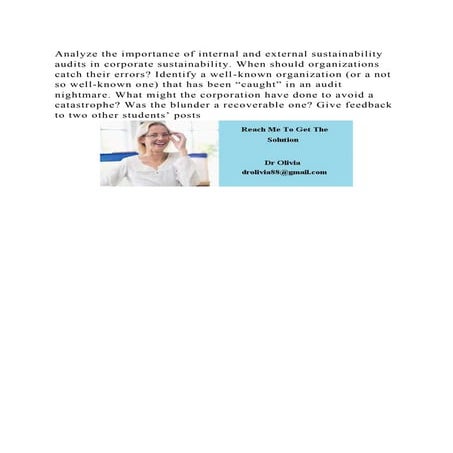 Analyze the importance of internal and external sustainability audit.docx
