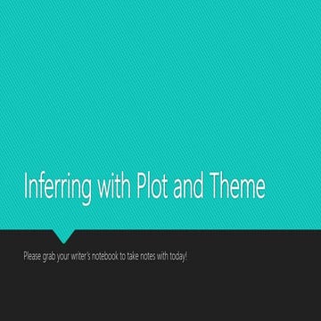 Analyzing and inferring plot and theme