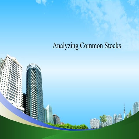 Analyzing Common Stock