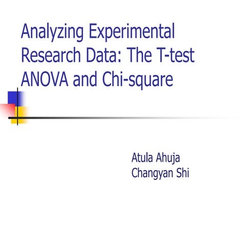 Analyzing experimental research data | PPT