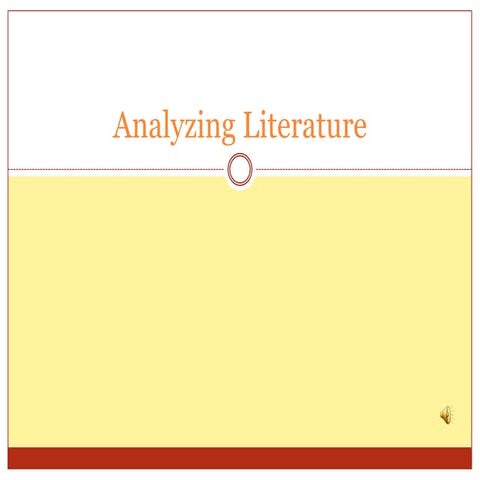 Analyzing literature 2012 with audio