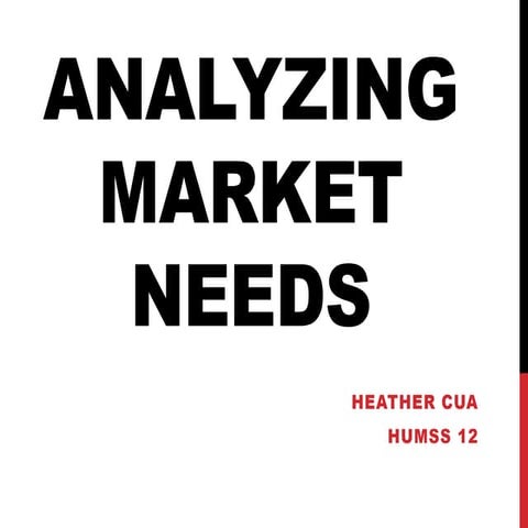 Analyzing market needs
