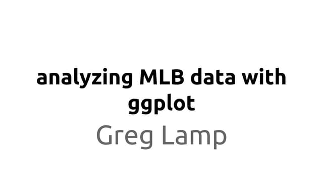 Analyzing mlb data with ggplot