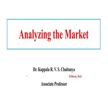 Analyzing the Market; Role of market research.