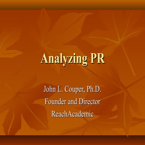 Analyzing PR messsages