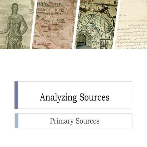 Analyzing Primary Sources