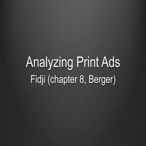 Analyzing print ads (fidji perfume ad)
