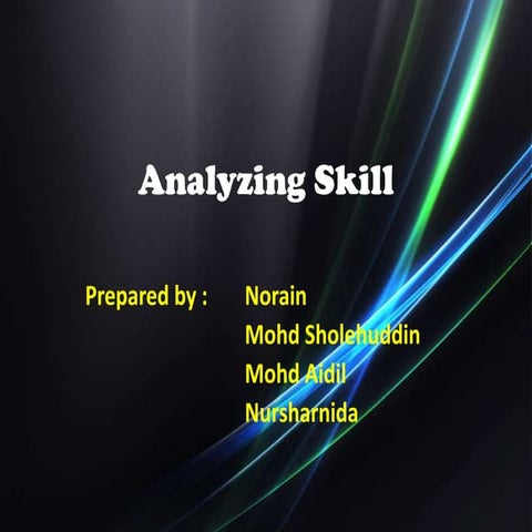 Analyzing skill