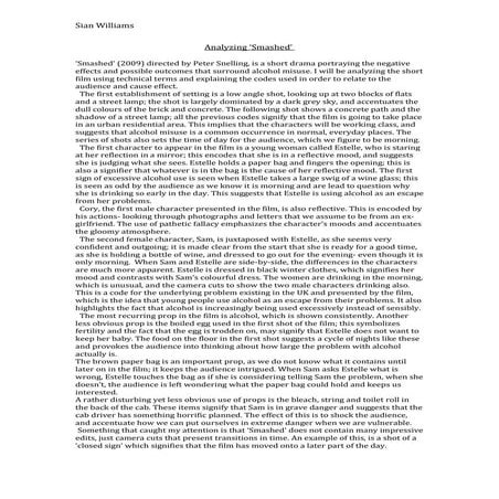 Analyzing ‘smashed’