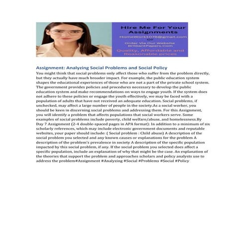Analyzing Social Problems and Social Policy.docx