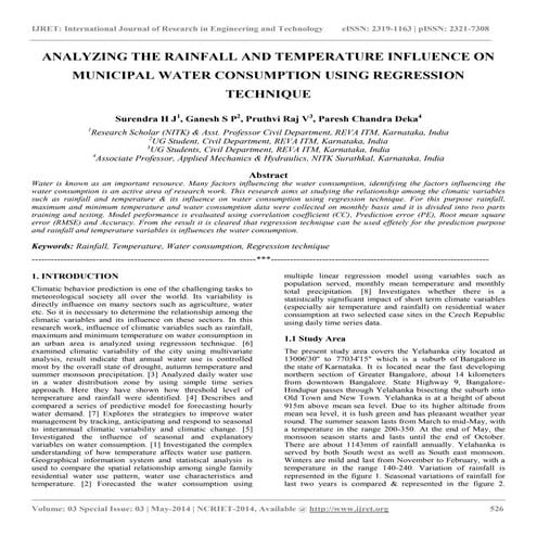 Analyzing the rainfall and temperature influence on municipal water consumpti...