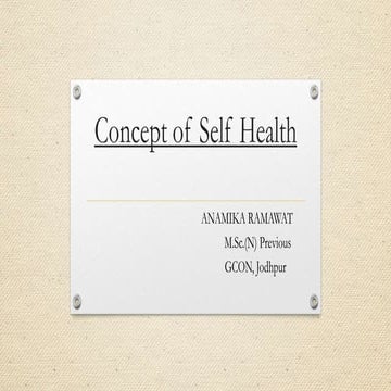 Concept of self health ppt