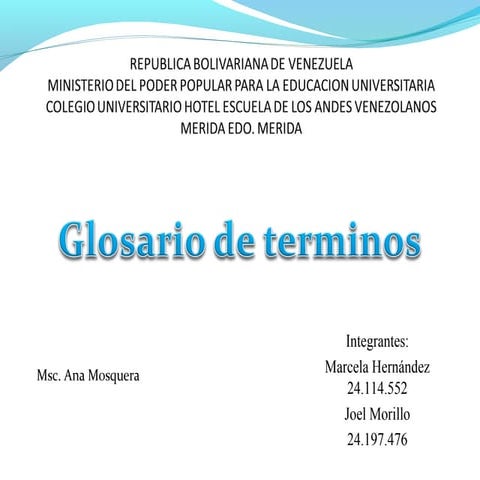 Glosario de términos 