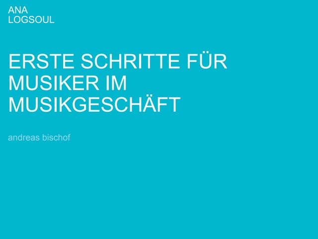 Erste Schritte im Musikgeschäft