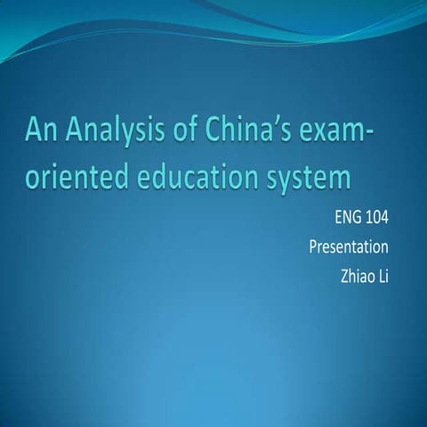 An analysis of exam oriented education system (1)