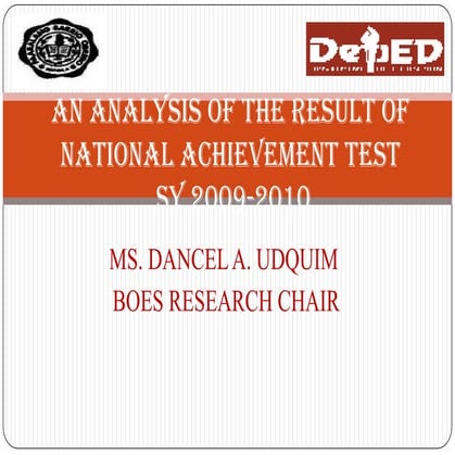 An analysis of th result of national achievement 2009 2010 part2