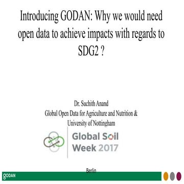 Why we need open data to achieve impacts with regards to SDG2