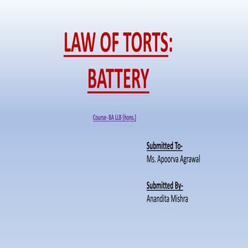 battery is a tort, battery, tort, .pptx