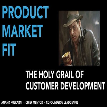 EIA2016Turin - Anand Kulkarni. The Holy Grail of Product-Market Fit