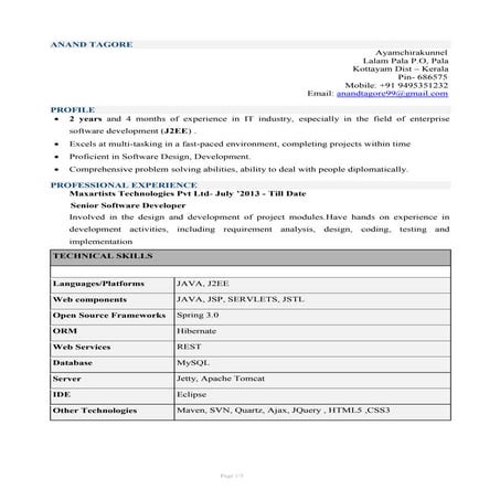 Anand resume