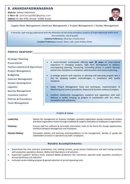 Anand resume scm PDF - Anandresumescm 161011054258 Thumbnail 