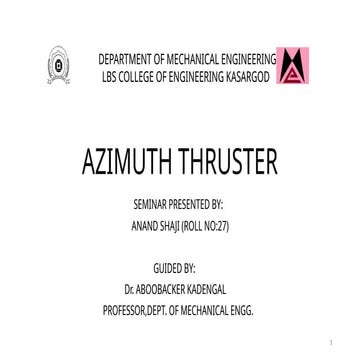 AZIMUTH THRUSTER significant advancement.pptx