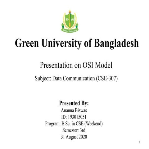 Presentation on OSI Model