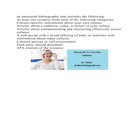 an annotated bibliography that includes the followingAt least one.docx