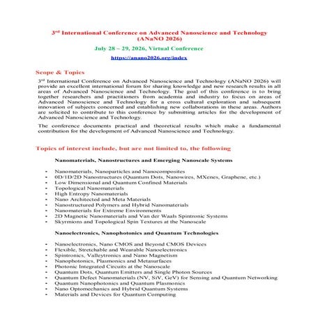 Call for Research Papers!!! 3rd International Conference on Advanced ...