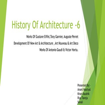 Works Of Gustave Eiffel,Tony Garnier, Auguste Perret Development Of New Art &...