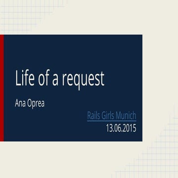 Life of a Request by Ana Oprea