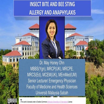 Bee sting and Anaphylaxis