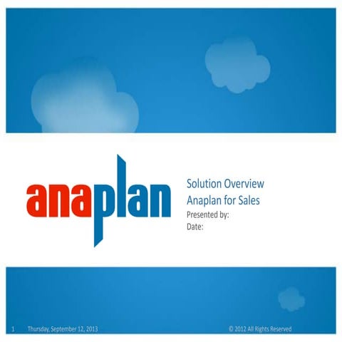 Anaplan for Sales Performance Management & Incentive Compensation ...