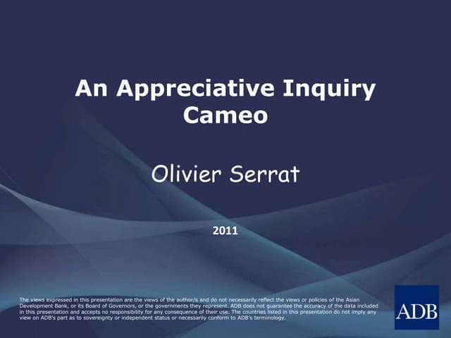 An Appreciative Inquiry Cameo