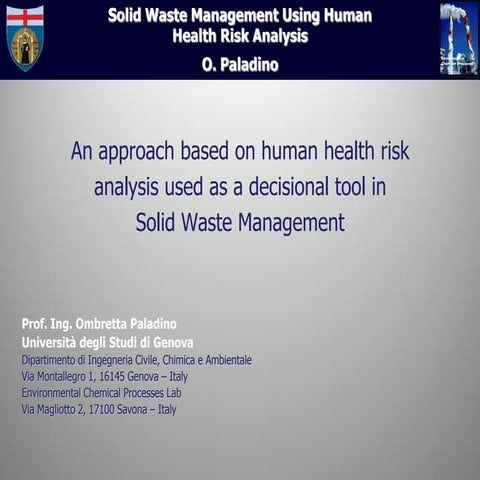 An approach based on Human Health Risk Analysis used as a decisional tool in ...