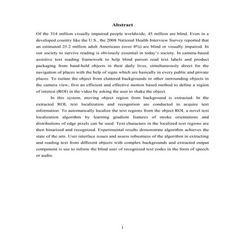 An approach for text detection and reading of product label for blind persons