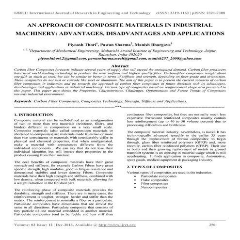 An approach of composite materials in industrial machinery