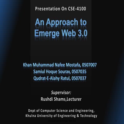 An Approach To Emerge Web 3.0