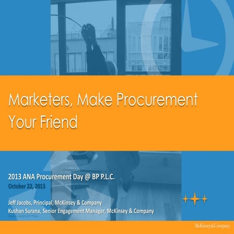 Marketers, make procurement your friend