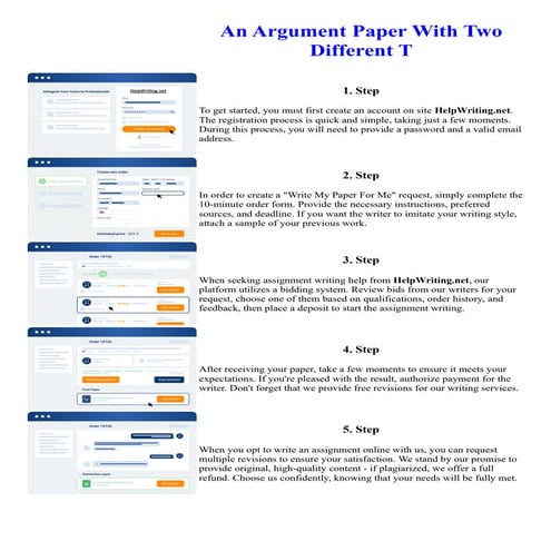 An Argument Paper With Two Different T. Online assignment writing service.
