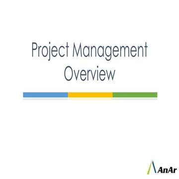 AnAr project management overview