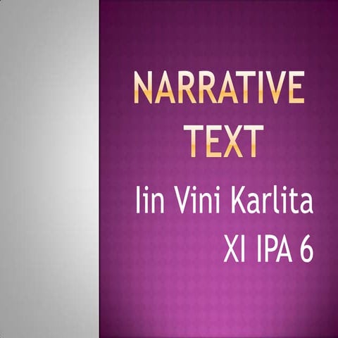 A narrative by iin vii karlita