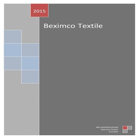 An assignment  on beximco textile & it's child companies