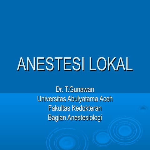 Anastesi lokal 