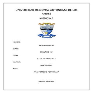 Anastomosis porto cava