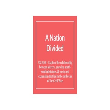 A nation divided ssush8