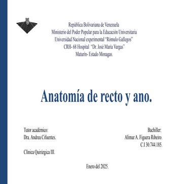 Anatomía de recto y ano. Repaso anatómico | PPTX