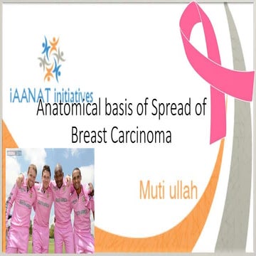 Anatomical basis of spread of breast carcinoma
