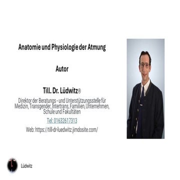 Anatomie und Physiologie der Atmung mit Erkrankung